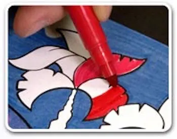 Step 1 - Use color markers to create artwork